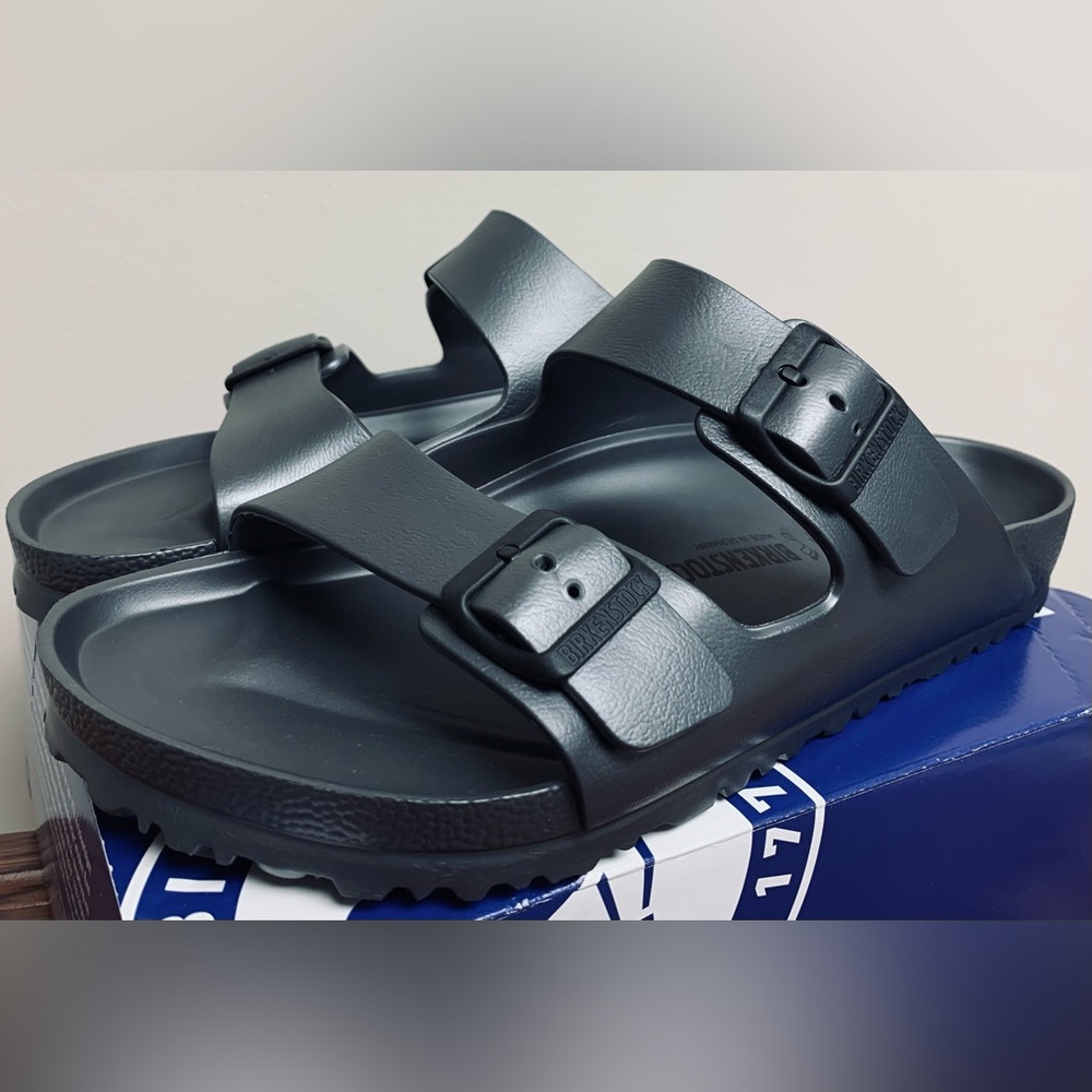 New BIRKENSTOCK Arizona EVA Anthracite Sandals Mens US Size 13 | EU Size 46
